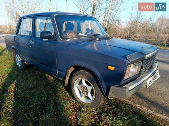 Синий ВАЗ 2107, объемом двигателя 1.3 л и пробегом 190 тыс. км за 600 $, фото 1 на Automoto.ua