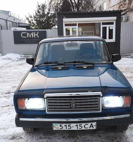 Синий ВАЗ 2107, объемом двигателя 1.5 л и пробегом 77 тыс. км за 1200 $, фото 1 на Automoto.ua