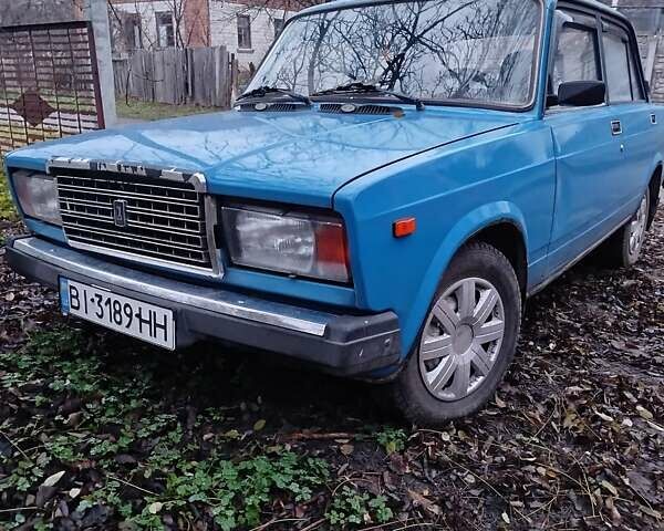 Синий ВАЗ 2107, объемом двигателя 1.45 л и пробегом 210 тыс. км за 1100 $, фото 1 на Automoto.ua