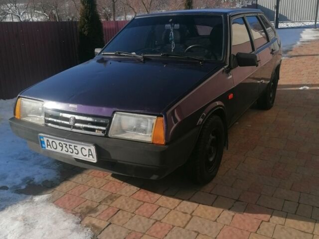 Фіолетовий ВАЗ 2109, об'ємом двигуна 1.5 л та пробігом 222 тис. км за 1000 $, фото 1 на Automoto.ua