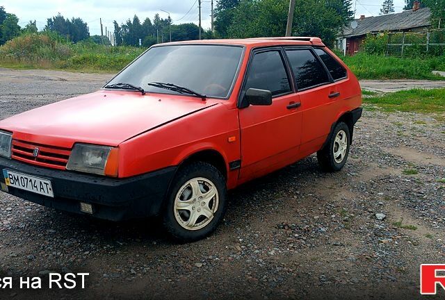 Красный ВАЗ 2109, объемом двигателя 1.5 л и пробегом 110 тыс. км за 1000 $, фото 1 на Automoto.ua