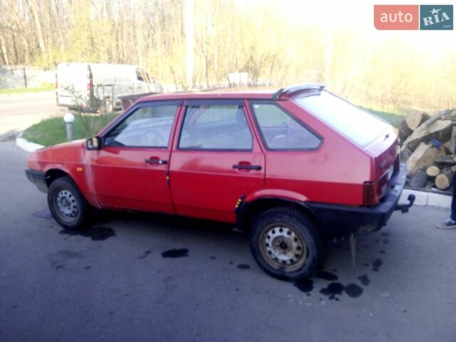 Красный ВАЗ 2109, объемом двигателя 1.5 л и пробегом 67 тыс. км за 1300 $, фото 1 на Automoto.ua