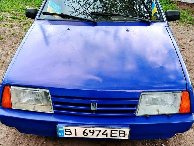 Синий ВАЗ 2109, объемом двигателя 1.3 л и пробегом 185 тыс. км за 1350 $, фото 1 на Automoto.ua