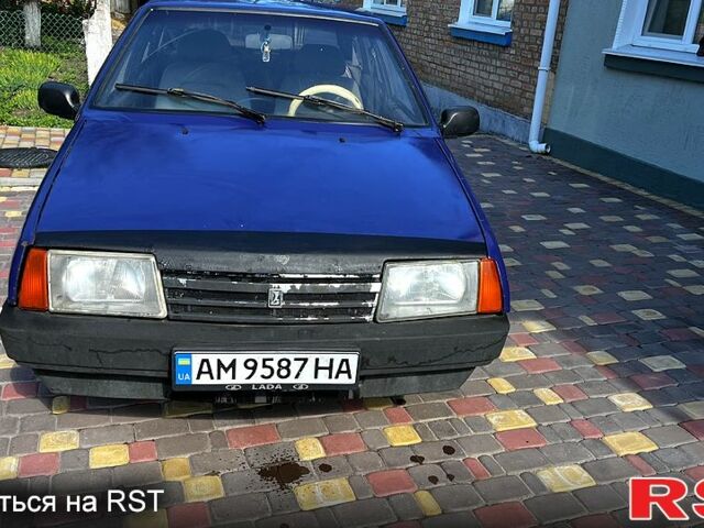 Синий ВАЗ 2109, объемом двигателя 1.3 л и пробегом 200 тыс. км за 600 $, фото 1 на Automoto.ua