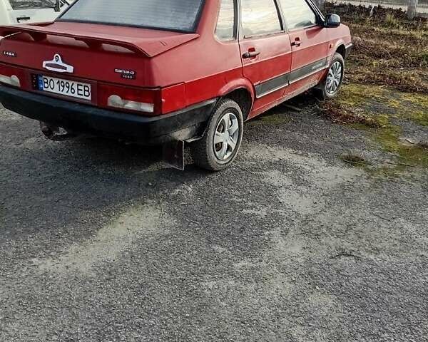 Красный ВАЗ 21099, объемом двигателя 1.3 л и пробегом 225 тыс. км за 710 $, фото 1 на Automoto.ua