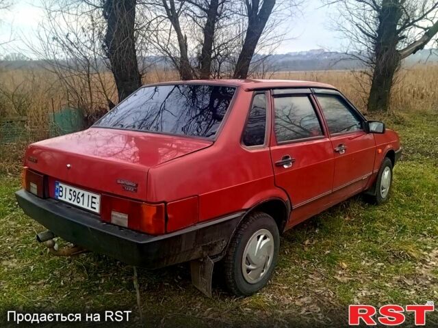 Красный ВАЗ 21099, объемом двигателя 1.3 л и пробегом 340 тыс. км за 1350 $, фото 1 на Automoto.ua