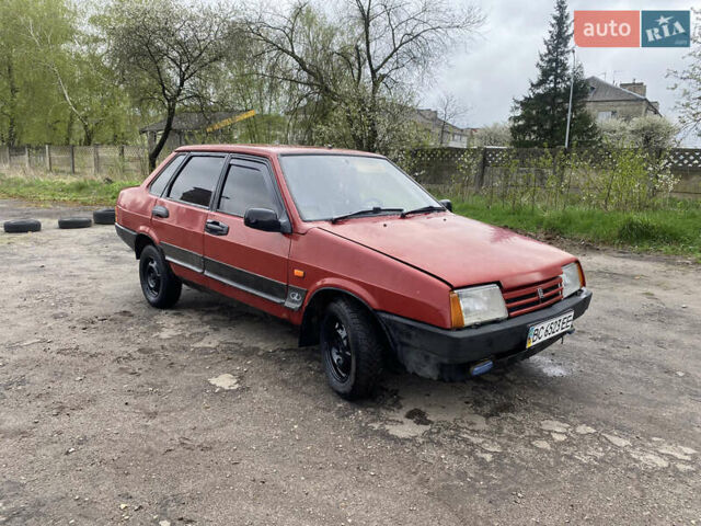 Красный ВАЗ 21099, объемом двигателя 1.3 л и пробегом 200 тыс. км за 699 $, фото 1 на Automoto.ua