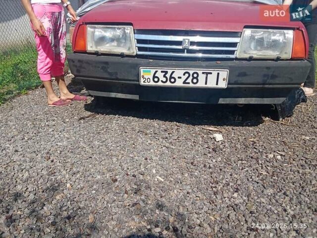 Красный ВАЗ 21099, объемом двигателя 1.3 л и пробегом 183 тыс. км за 1000 $, фото 1 на Automoto.ua