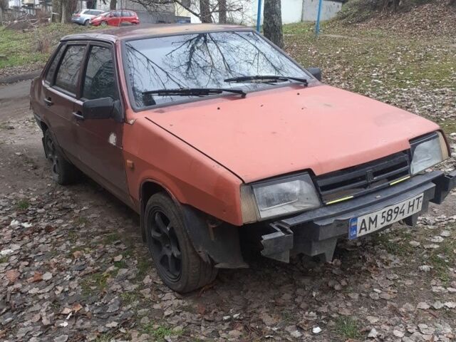 Красный ВАЗ 21099, объемом двигателя 1.6 л и пробегом 146 тыс. км за 592 $, фото 1 на Automoto.ua