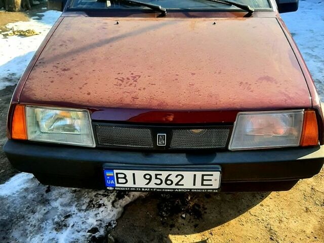 Красный ВАЗ 21099, объемом двигателя 1.6 л и пробегом 210 тыс. км за 4800 $, фото 1 на Automoto.ua