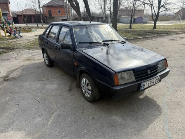 Синий ВАЗ 21099, объемом двигателя 1.3 л и пробегом 250 тыс. км за 895 $, фото 1 на Automoto.ua