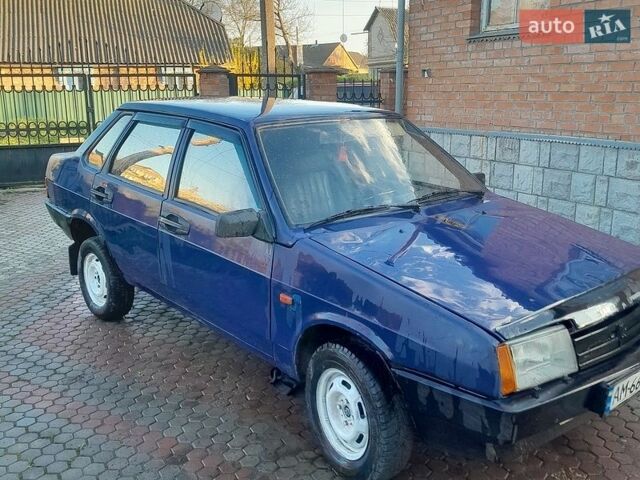 Синий ВАЗ 21099, объемом двигателя 1.3 л и пробегом 123 тыс. км за 900 $, фото 1 на Automoto.ua