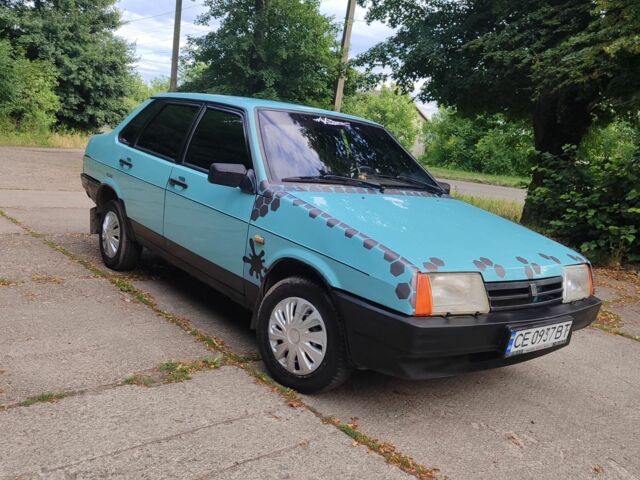 Синий ВАЗ 21099, объемом двигателя 1.5 л и пробегом 288 тыс. км за 1000 $, фото 1 на Automoto.ua