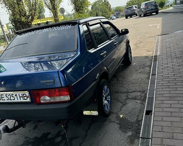 Синий ВАЗ 21099, объемом двигателя 1.5 л и пробегом 200 тыс. км за 2000 $, фото 1 на Automoto.ua