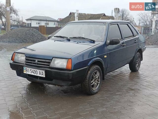 Синий ВАЗ 21099, объемом двигателя 1.5 л и пробегом 200 тыс. км за 1750 $, фото 1 на Automoto.ua