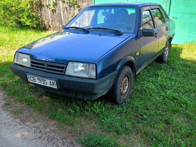 Синий ВАЗ 21099, объемом двигателя 1 л и пробегом 67 тыс. км за 1000 $, фото 1 на Automoto.ua