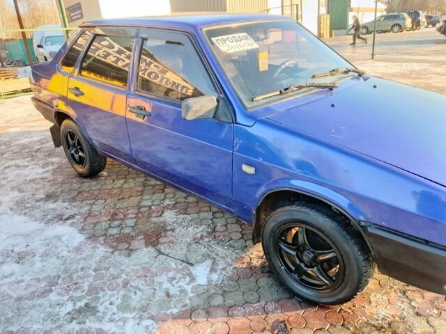 Синий ВАЗ 21099, объемом двигателя 1 л и пробегом 222 тыс. км за 1150 $, фото 1 на Automoto.ua