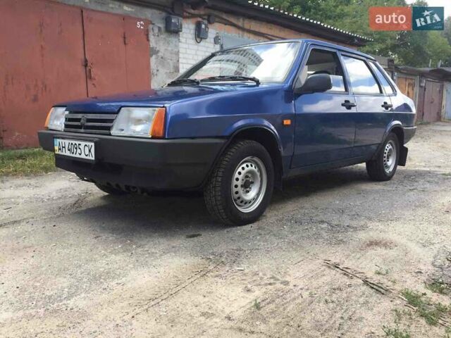 Синий ВАЗ 21099, объемом двигателя 1.6 л и пробегом 128 тыс. км за 1650 $, фото 1 на Automoto.ua