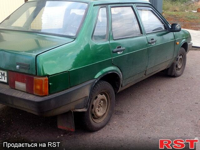 Зеленый ВАЗ 21099, объемом двигателя 1.3 л и пробегом 216 тыс. км за 600 $, фото 1 на Automoto.ua