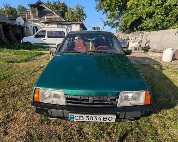 Зеленый ВАЗ 21099, объемом двигателя 1.5 л и пробегом 456 тыс. км за 1950 $, фото 1 на Automoto.ua