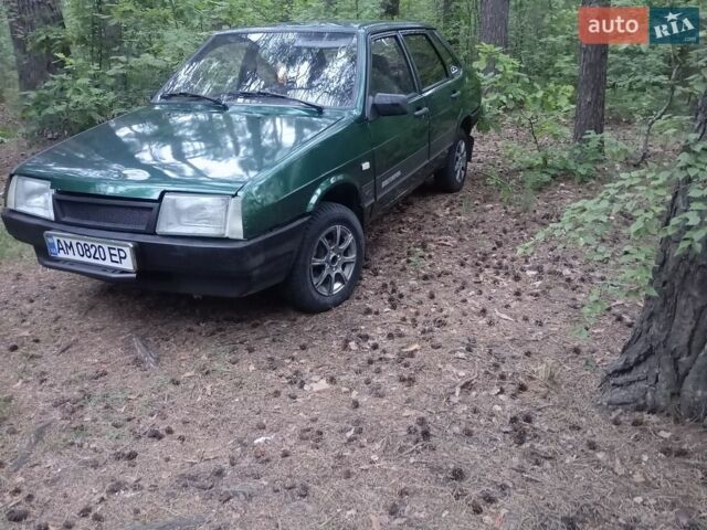 Зеленый ВАЗ 21099, объемом двигателя 1.5 л и пробегом 168 тыс. км за 1250 $, фото 1 на Automoto.ua