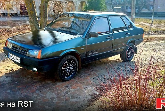 Зеленый ВАЗ 21099, объемом двигателя 15 л и пробегом 200 тыс. км за 900 $, фото 1 на Automoto.ua