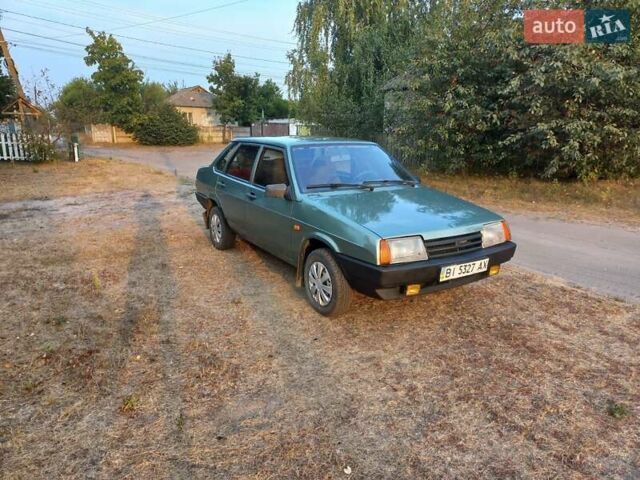 Зеленый ВАЗ 21099, объемом двигателя 1.6 л и пробегом 188 тыс. км за 1650 $, фото 1 на Automoto.ua