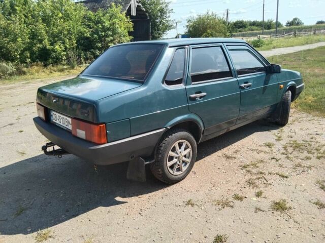 Зеленый ВАЗ 21099, объемом двигателя 1.5 л и пробегом 156 тыс. км за 1490 $, фото 1 на Automoto.ua