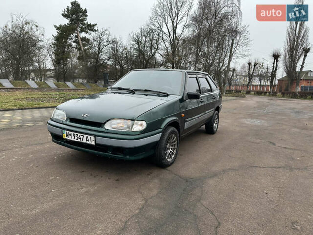 Зеленый ВАЗ 2114 Самара, объемом двигателя 1.5 л и пробегом 298 тыс. км за 1950 $, фото 1 на Automoto.ua