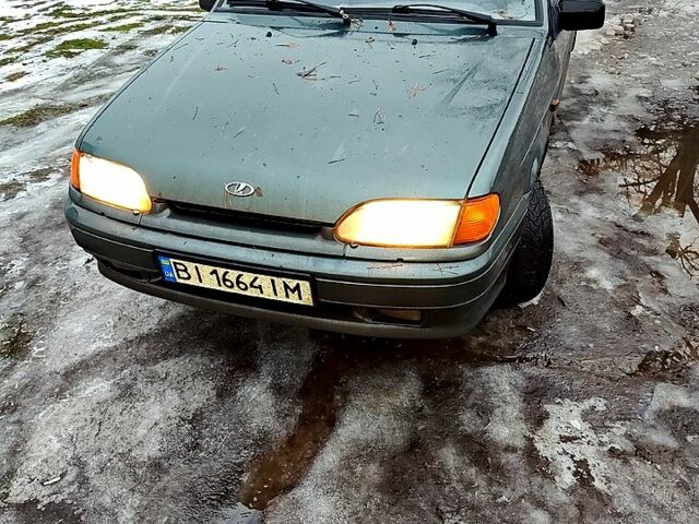 Зеленый ВАЗ 2114 Самара, объемом двигателя 1.6 л и пробегом 205 тыс. км за 1300 $, фото 1 на Automoto.ua