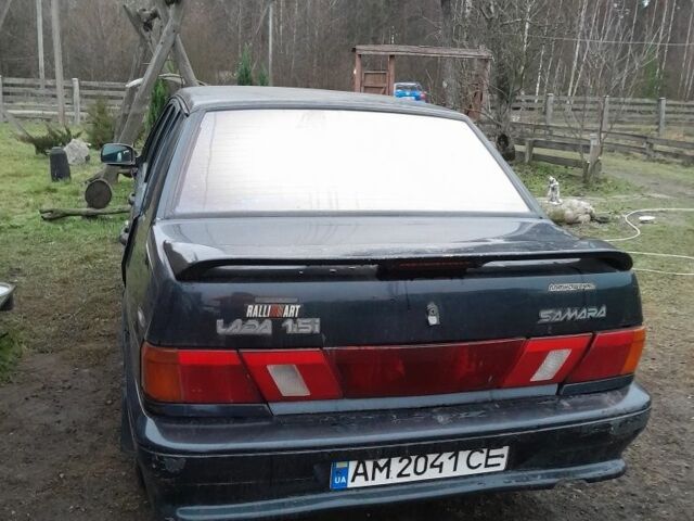 Черный ВАЗ 2115 Самара, объемом двигателя 1.5 л и пробегом 200 тыс. км за 714 $, фото 1 на Automoto.ua