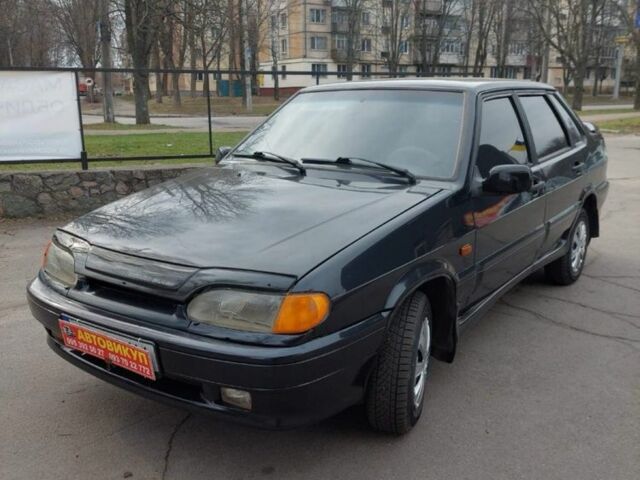 Черный ВАЗ 2115 Самара, объемом двигателя 1.5 л и пробегом 220 тыс. км за 1700 $, фото 1 на Automoto.ua