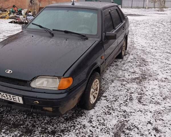 Черный ВАЗ 2115 Самара, объемом двигателя 1.5 л и пробегом 220 тыс. км за 1350 $, фото 1 на Automoto.ua