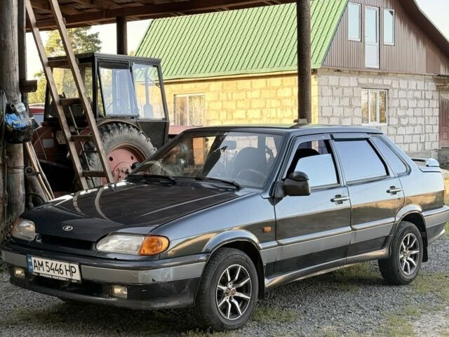 Черный ВАЗ 2115 Самара, объемом двигателя 1.5 л и пробегом 225 тыс. км за 2000 $, фото 1 на Automoto.ua