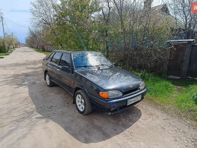 Черный ВАЗ 2115 Самара, объемом двигателя 1.5 л и пробегом 400 тыс. км за 1500 $, фото 1 на Automoto.ua