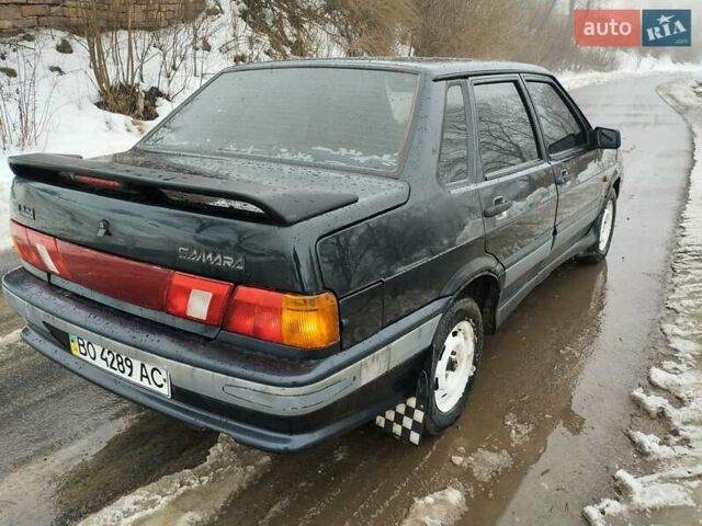 Чорний ВАЗ 2115 Самара, об'ємом двигуна 1.5 л та пробігом 131 тис. км за 1950 $, фото 1 на Automoto.ua