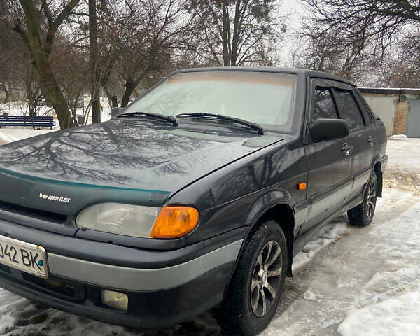 Черный ВАЗ 2115 Самара, объемом двигателя 1.5 л и пробегом 200 тыс. км за 2100 $, фото 1 на Automoto.ua