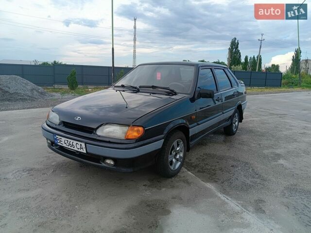 Черный ВАЗ 2115 Самара, объемом двигателя 1.5 л и пробегом 172 тыс. км за 2500 $, фото 1 на Automoto.ua