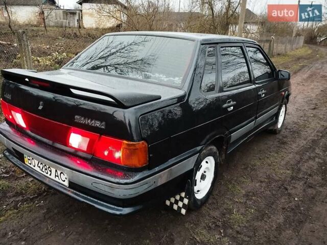Черный ВАЗ 2115 Самара, объемом двигателя 1.5 л и пробегом 130 тыс. км за 1750 $, фото 1 на Automoto.ua
