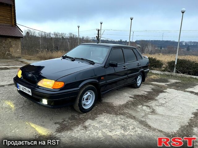 Черный ВАЗ 2115 Самара, объемом двигателя 1.6 л и пробегом 200 тыс. км за 1900 $, фото 1 на Automoto.ua