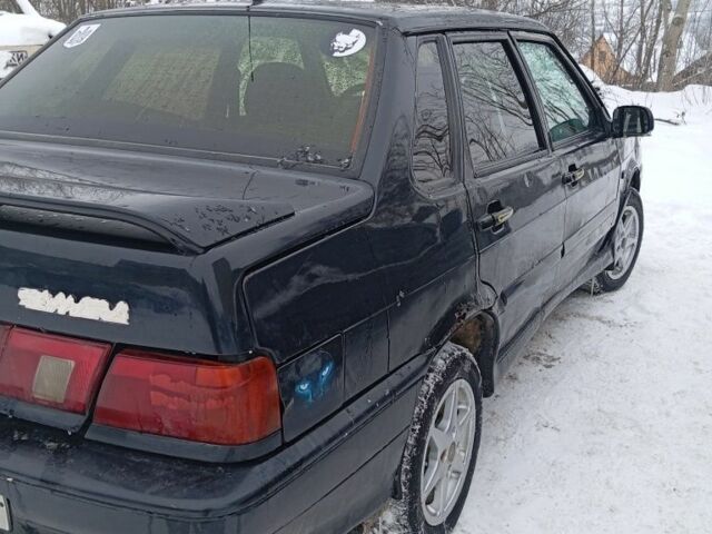 Черный ВАЗ 2115 Самара, объемом двигателя 1.6 л и пробегом 200 тыс. км за 800 $, фото 1 на Automoto.ua