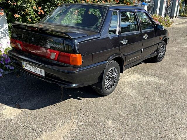 Черный ВАЗ 2115 Самара, объемом двигателя 1.6 л и пробегом 180 тыс. км за 1800 $, фото 1 на Automoto.ua