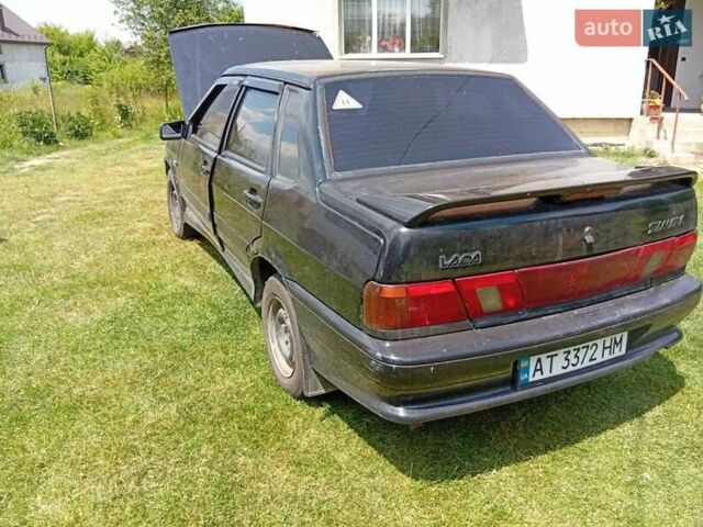 Черный ВАЗ 2115 Самара, объемом двигателя 1.6 л и пробегом 219 тыс. км за 1300 $, фото 1 на Automoto.ua