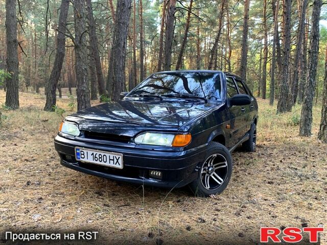 Черный ВАЗ 2115 Самара, объемом двигателя 1.6 л и пробегом 83 тыс. км за 3000 $, фото 1 на Automoto.ua