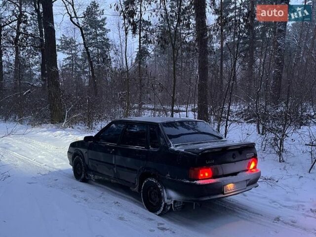 Черный ВАЗ 2115 Самара, объемом двигателя 1.6 л и пробегом 130 тыс. км за 2200 $, фото 1 на Automoto.ua