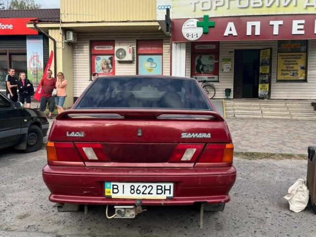 Красный ВАЗ 2115 Самара, объемом двигателя 1.6 л и пробегом 195 тыс. км за 1300 $, фото 1 на Automoto.ua