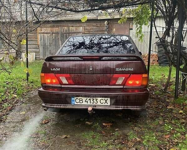 Красный ВАЗ 2115 Самара, объемом двигателя 1.6 л и пробегом 210 тыс. км за 1700 $, фото 1 на Automoto.ua