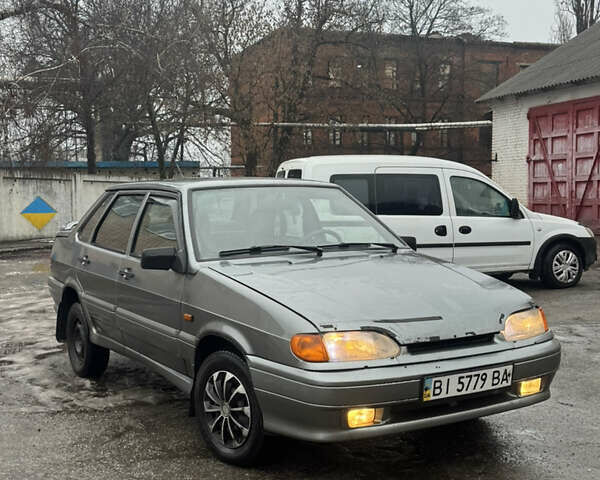 Серый ВАЗ 2115 Самара, объемом двигателя 1.5 л и пробегом 210 тыс. км за 1200 $, фото 1 на Automoto.ua