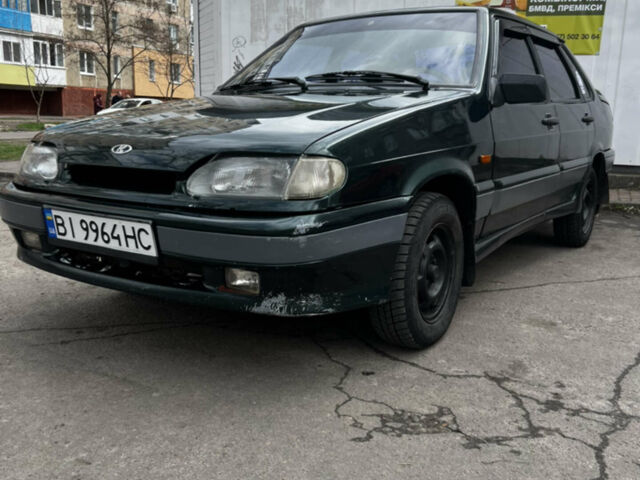 Зеленый ВАЗ 2115 Самара, объемом двигателя 1.6 л и пробегом 150 тыс. км за 2000 $, фото 1 на Automoto.ua