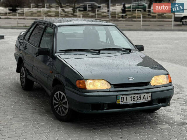 Зеленый ВАЗ 2115 Самара, объемом двигателя 1.5 л и пробегом 72 тыс. км за 2400 $, фото 1 на Automoto.ua